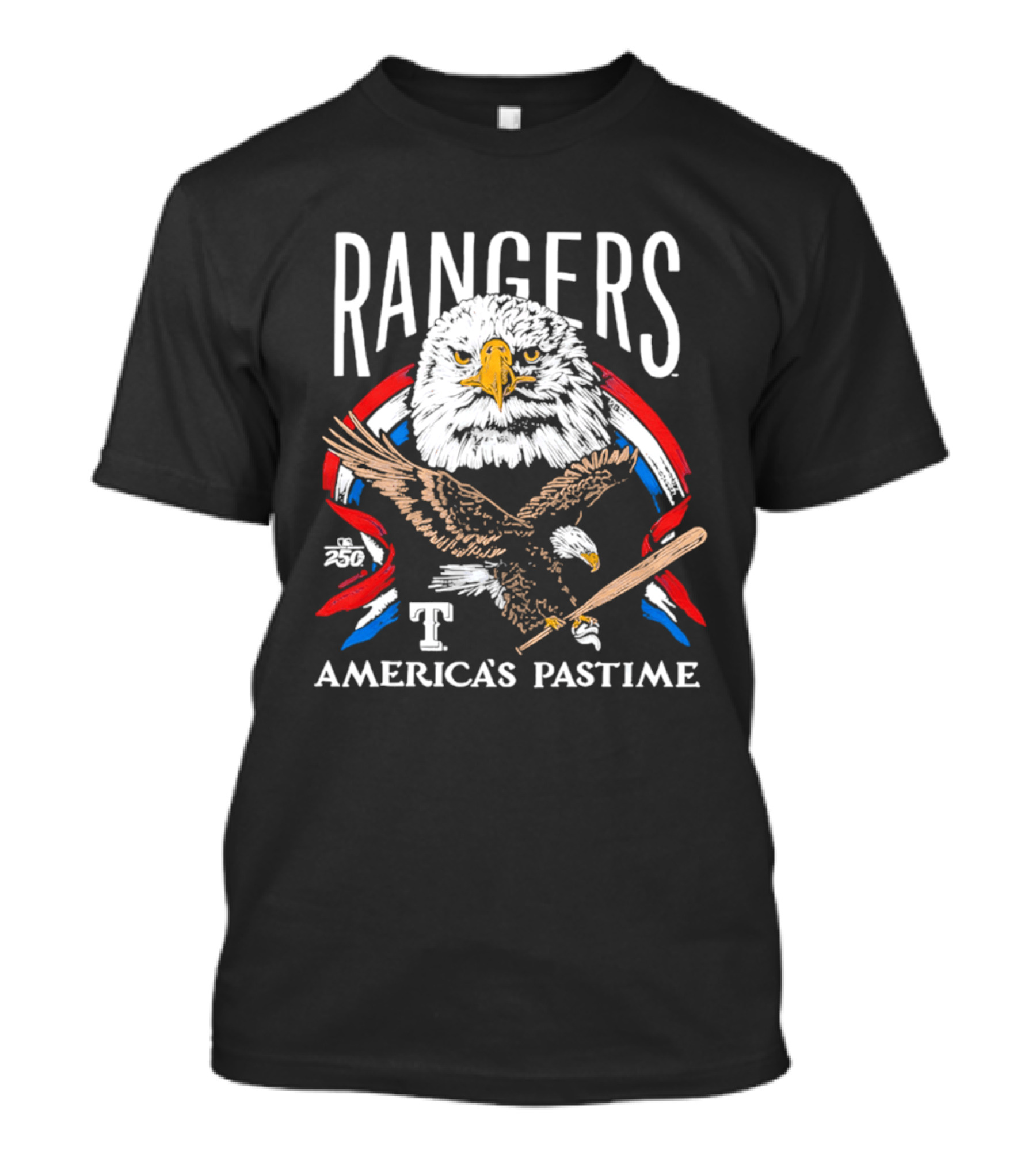 Rangers Eagle Baseball America's Pastime 250th Tri Blend T-Shirt