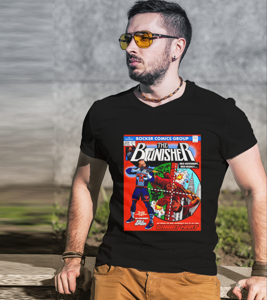 Bocker Comics Group The Brunisher He's Different He's Deadly Kill Spida Gambit Hart T-Shirt