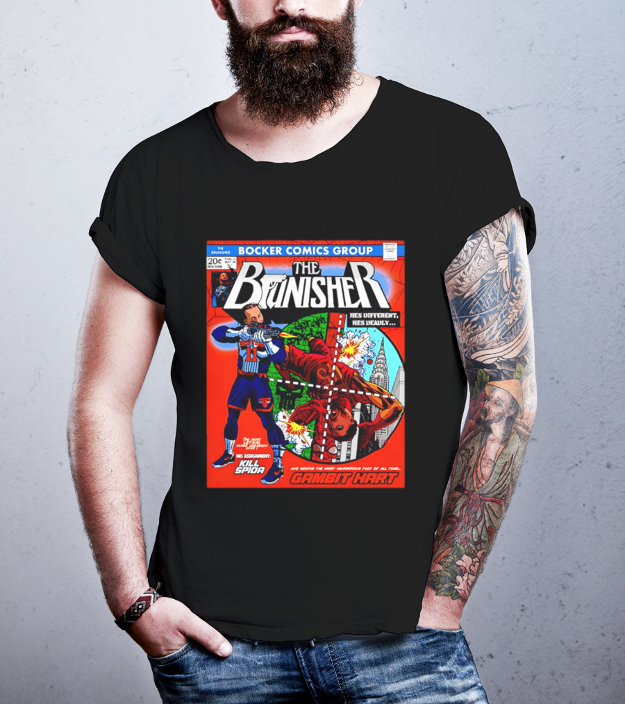 Bocker Comics Group The Brunisher He's Different He's Deadly Kill Spida Gambit Hart T-Shirt