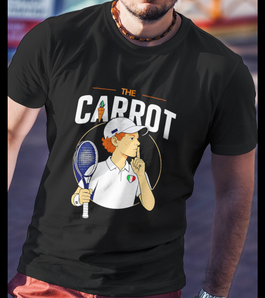 The Carrot Tennis Player Italian Flag T-Shirt