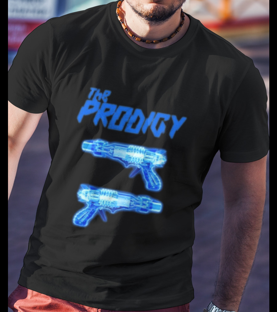 The Prodigy Raygun X Ray 26 Tour Blue Neon Guns T-Shirt