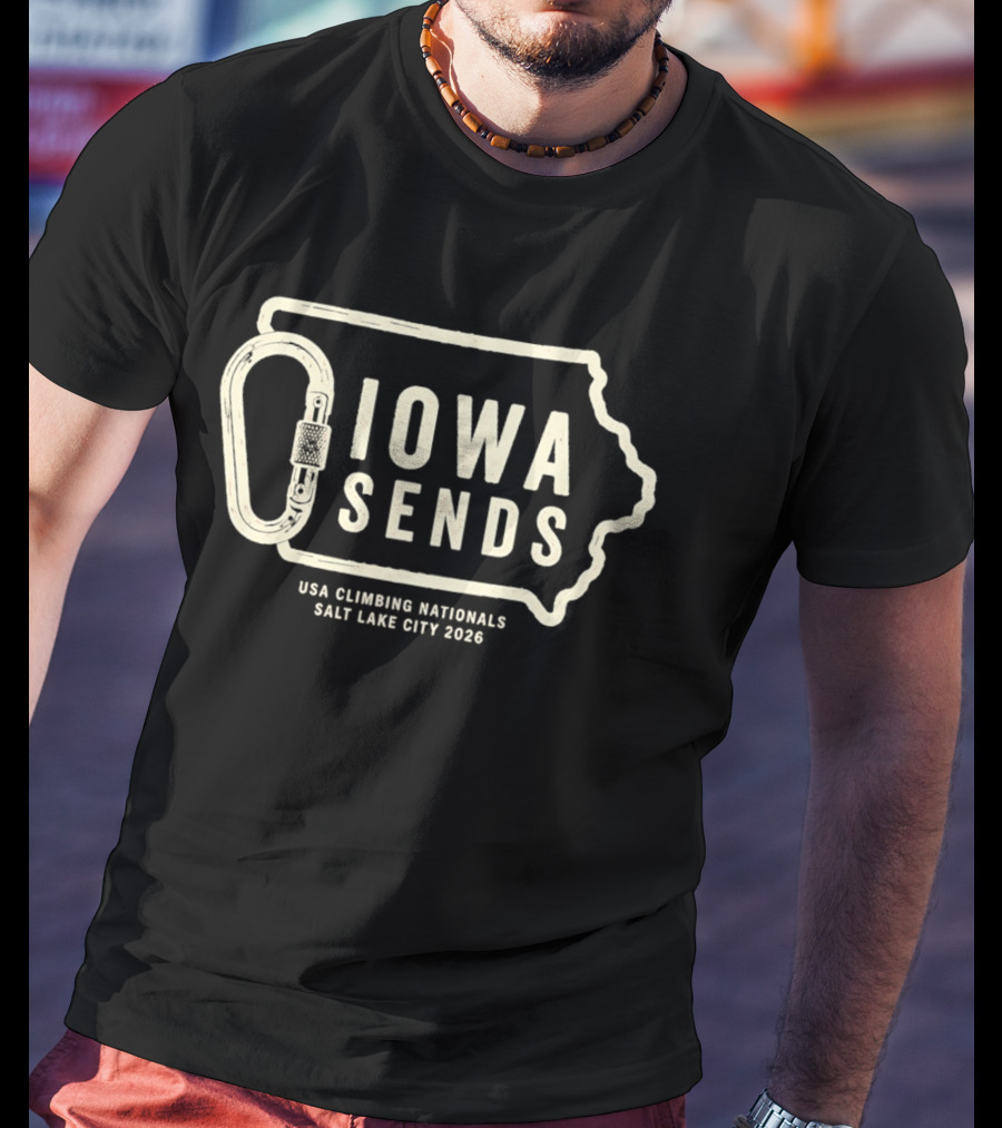 Iowa Sends USA Climbing Nationals Salt Lake City 2026 T-Shirt