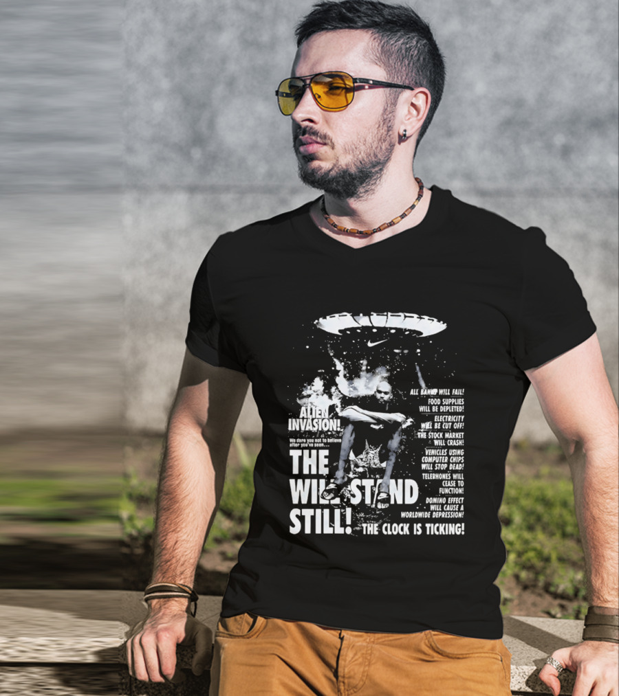 Victor Wembanyama San Antonio Spurs Alien Invasion The Will Stand Still The Is Ticking T-Shirt