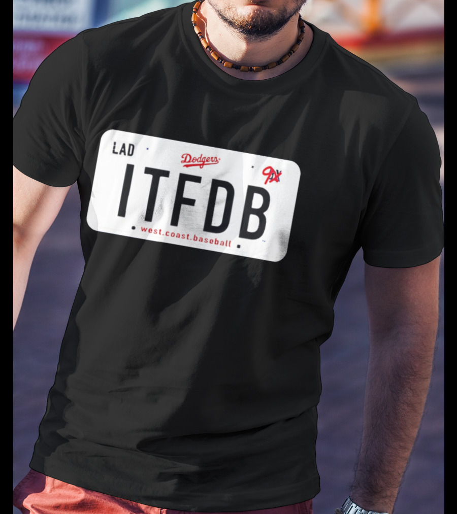 Los Angeles Dodgers LAD ITFDB West Coast Baseball 9X T-Shirt