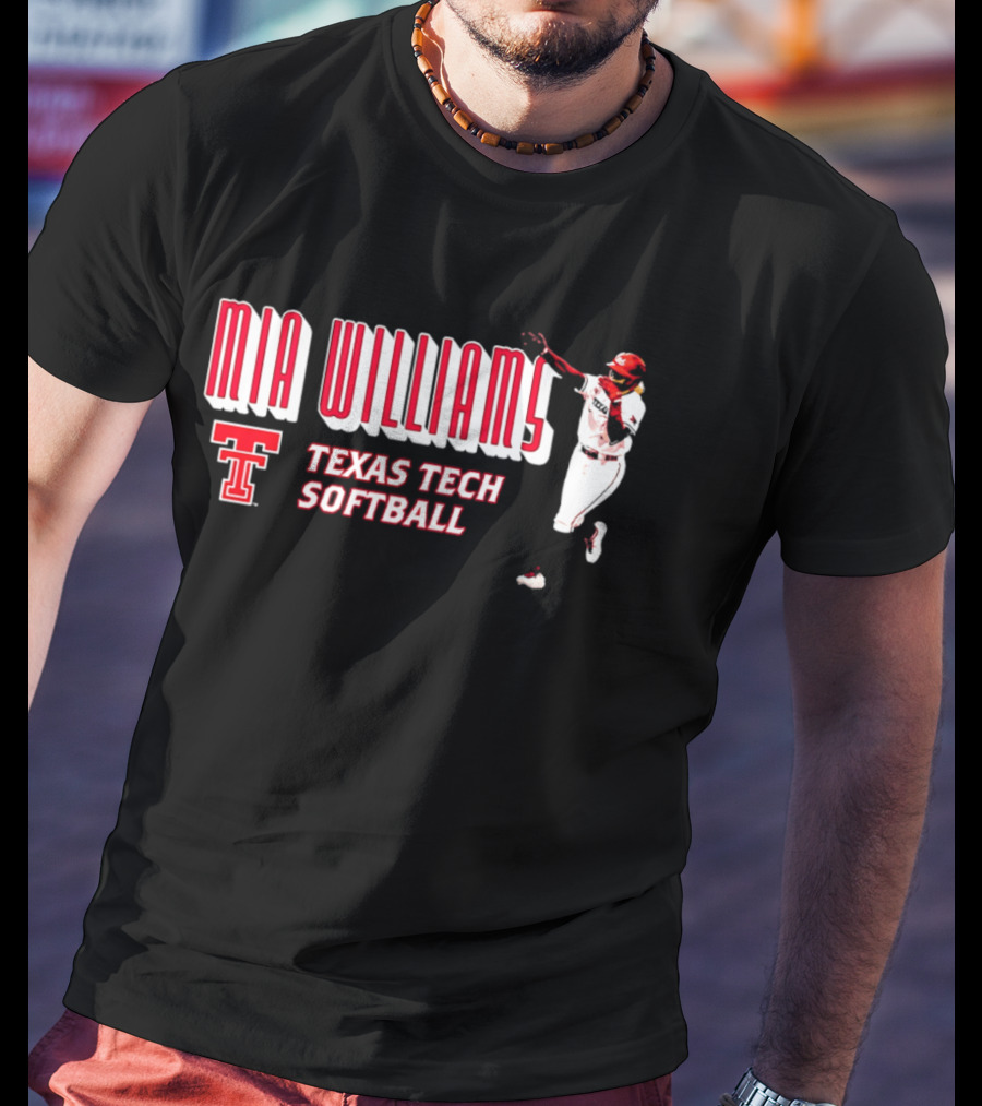 Mia Williams Texas Tech Softball Player Red Raiders T T-Shirt