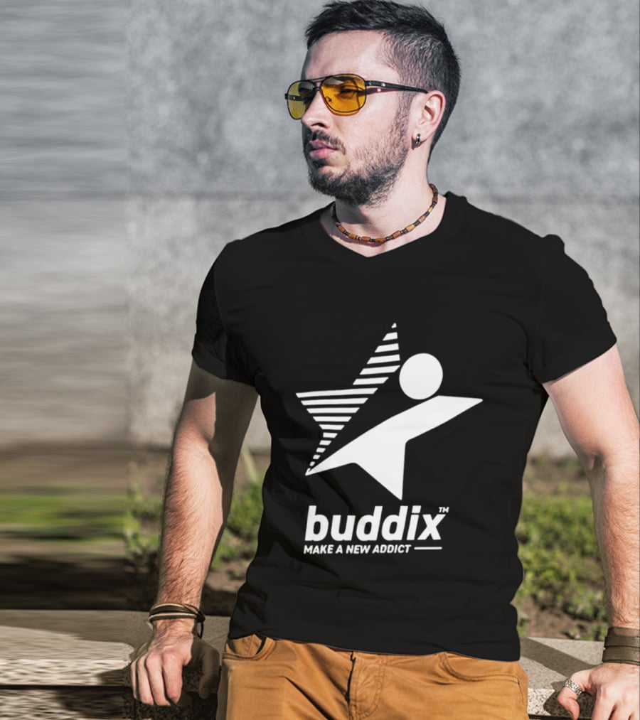 Buddix Make A New Addict Star And Sphere T-Shirt