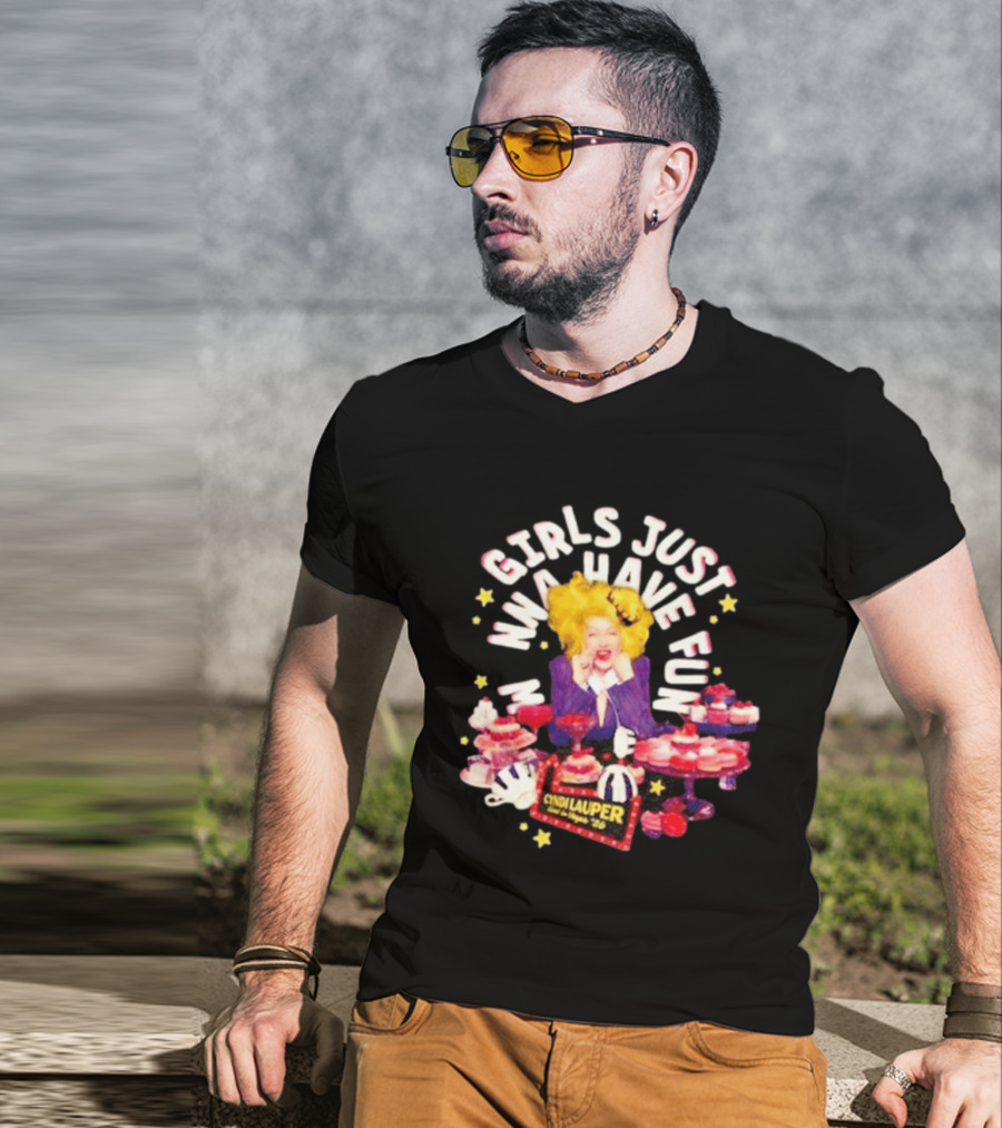 Cyndi Lauper Girls Just Wanna Have Fun Sweets Cupcake Party T-Shirt
