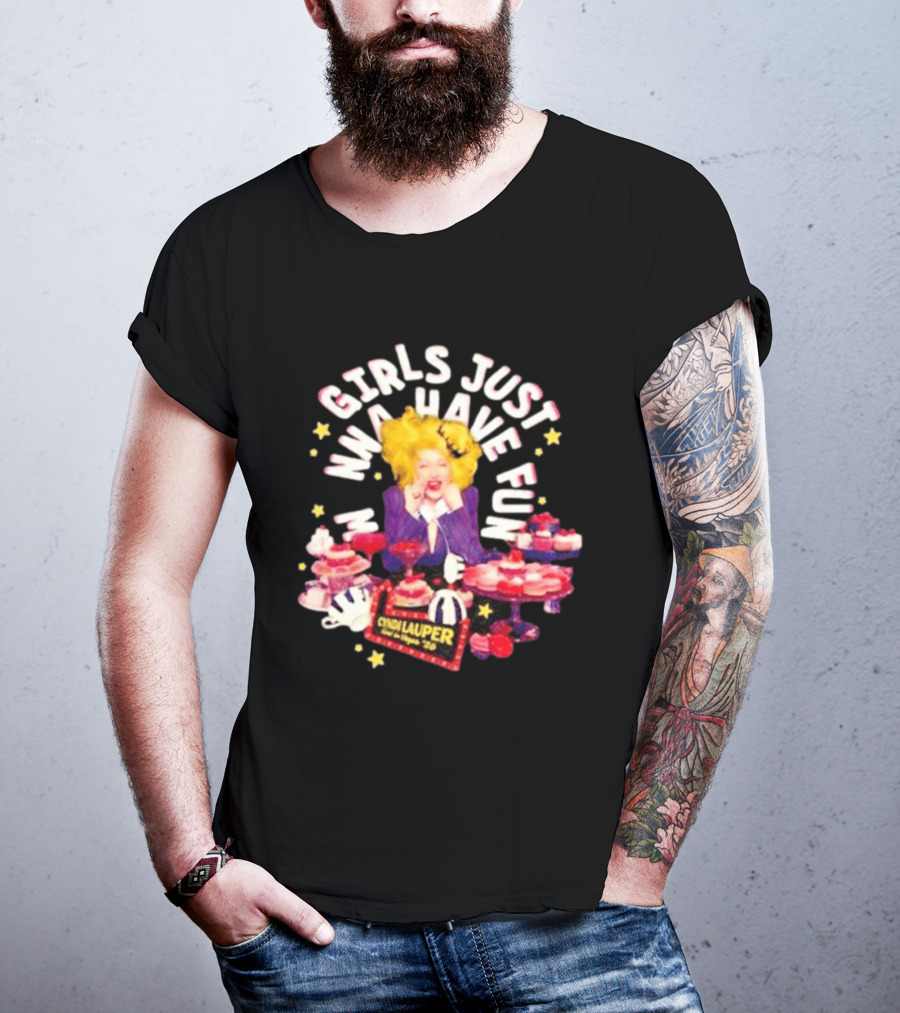 Cyndi Lauper Girls Just Wanna Have Fun Sweets Cupcake Party T-Shirt