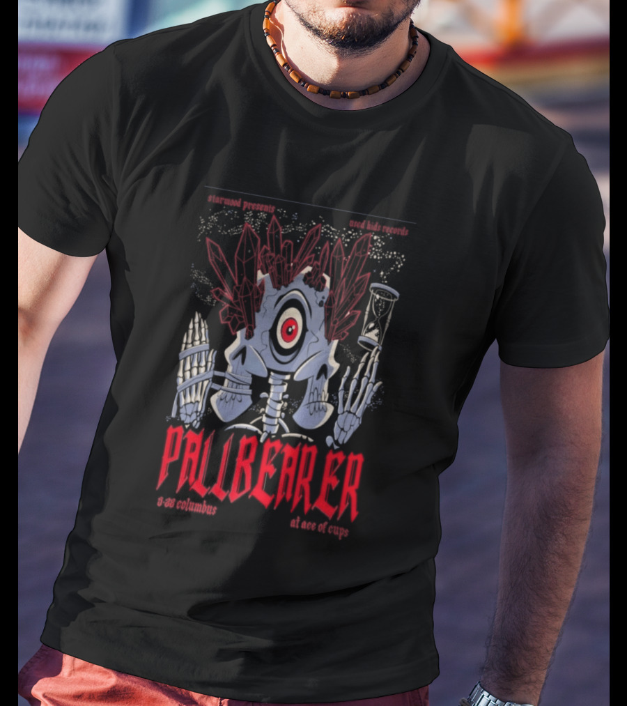 Pallbearer Ace Of Cups Columbus May 28 2026 Skeleton Eye Hourglass T-Shirt