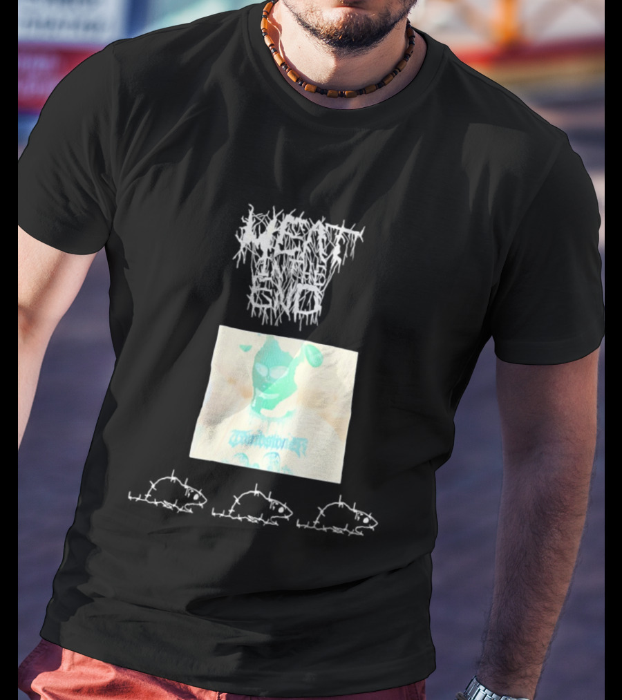 Windbreaker Rat Meat In The End Mysterious Masked Figure T-Shirt