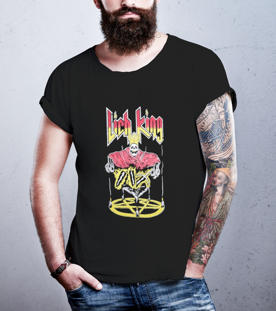 Lich King Impericon Sabbath Pentagram Skull Crown T-Shirt