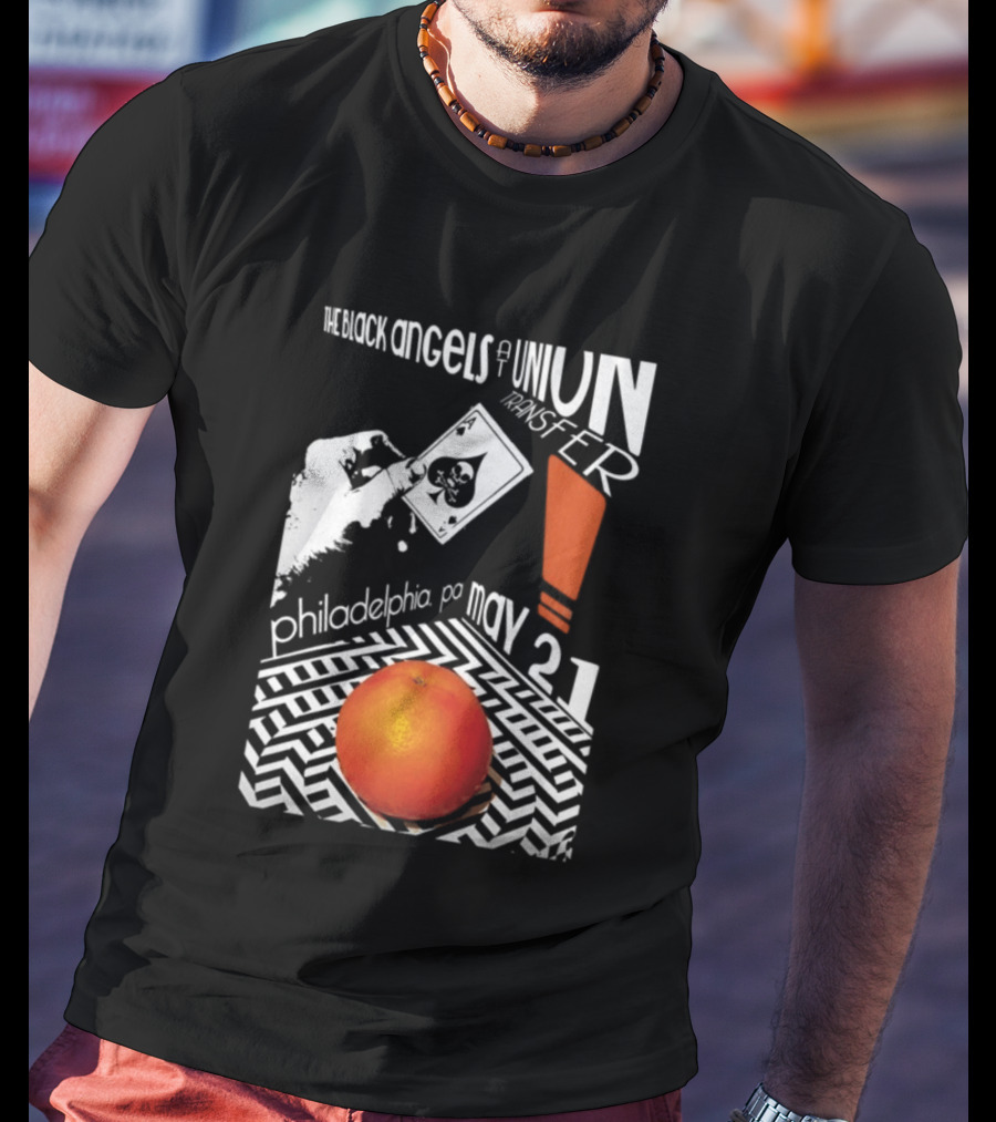 The Black Angels Union Transfer Philadelphia PA May 21 Orange T-Shirt