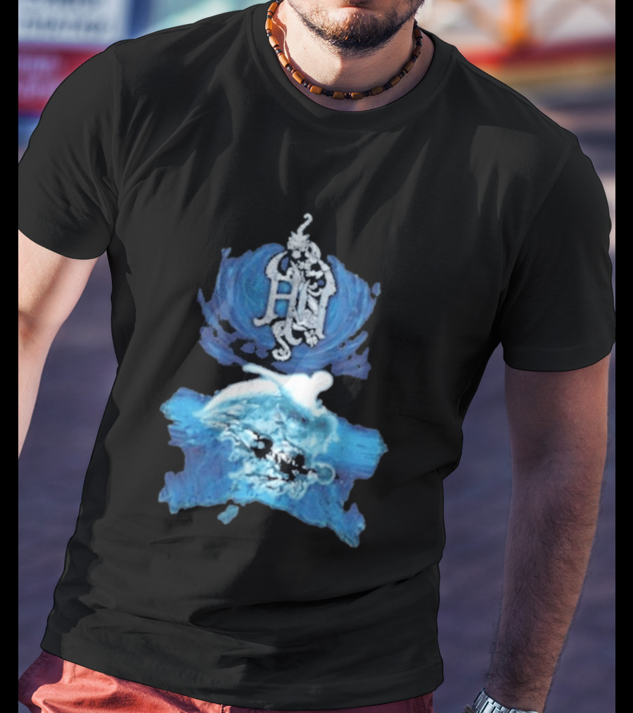 The Hu Hun Album HN Iconic Blue Artistic Wave T-Shirt