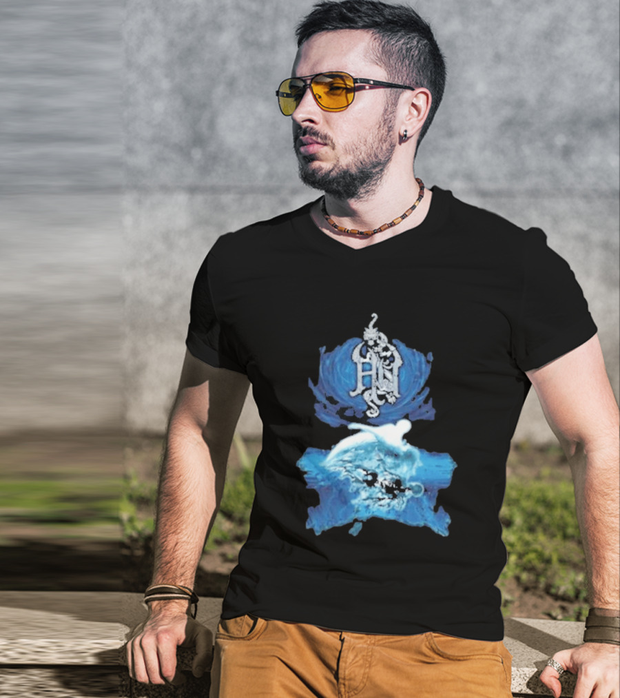 The Hu Hun Album HN Iconic Blue Artistic Wave T-Shirt
