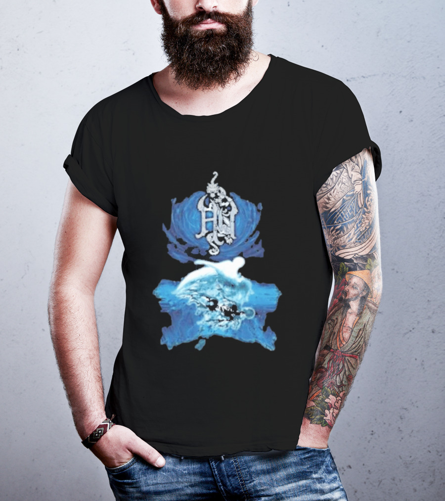 The Hu Hun Album HN Iconic Blue Artistic Wave T-Shirt