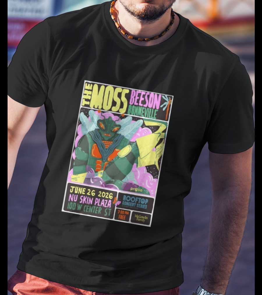 The Moss Beeson Bonneville Nu Skin Plaza Provo Rooftop Concert Series June 26 2026 T-Shirt