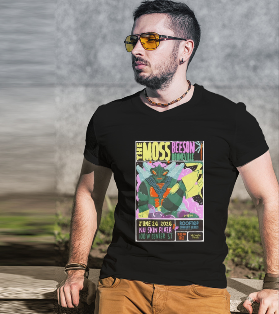 The Moss Beeson Bonneville Nu Skin Plaza Provo Rooftop Concert Series June 26 2026 T-Shirt
