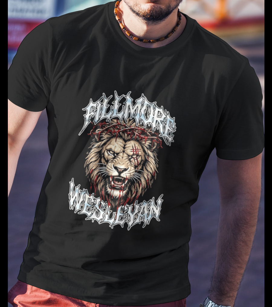 Fillmore Wesleyan Lion With Crown Of Thorns T-Shirt