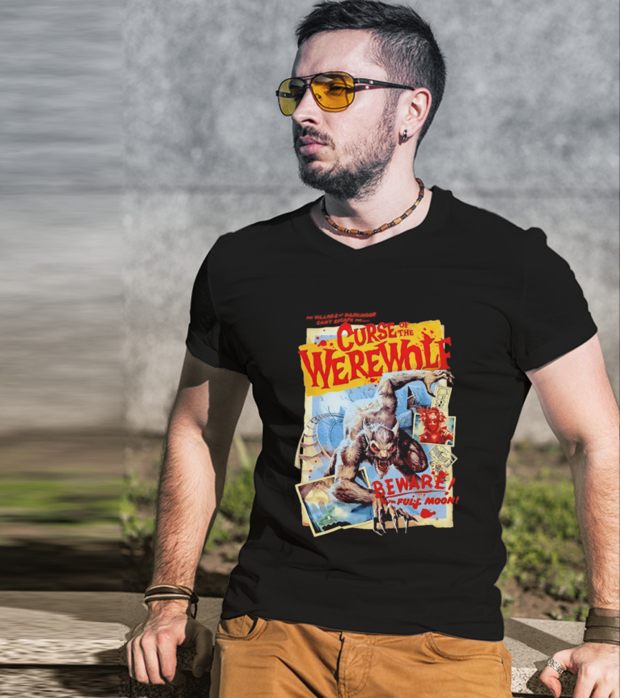 Curse Of The Werewolf Beware Full Moon Monster Attack T-Shirt