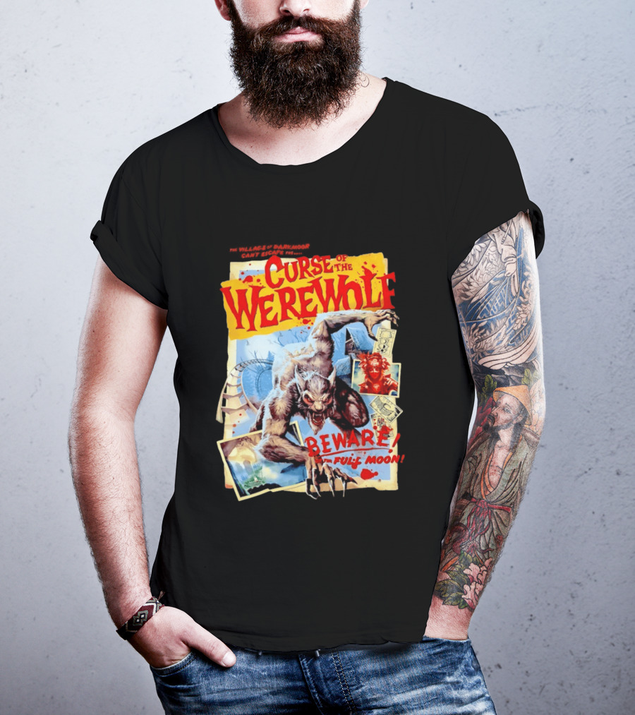 Curse Of The Werewolf Beware Full Moon Monster Attack T-Shirt