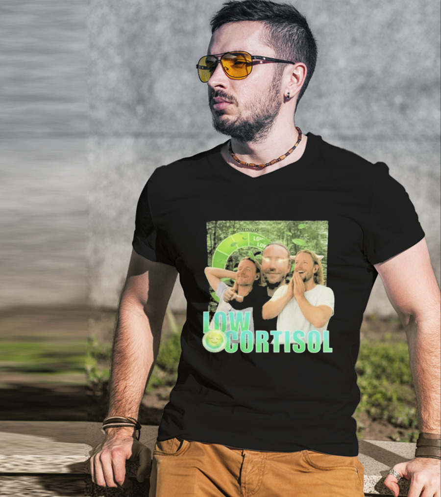 Low Low Cortisol Meme Happy Vibes 2026 T-Shirt