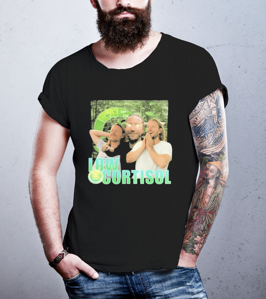 Low Low Cortisol Meme Happy Vibes 2026 T-Shirt