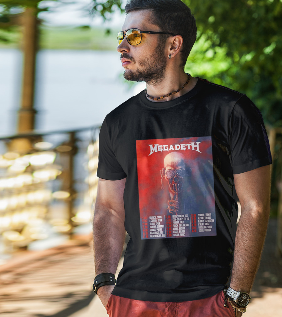 Megadeth 2026 Farewell Tour Europe Dates And Venues T-Shirt