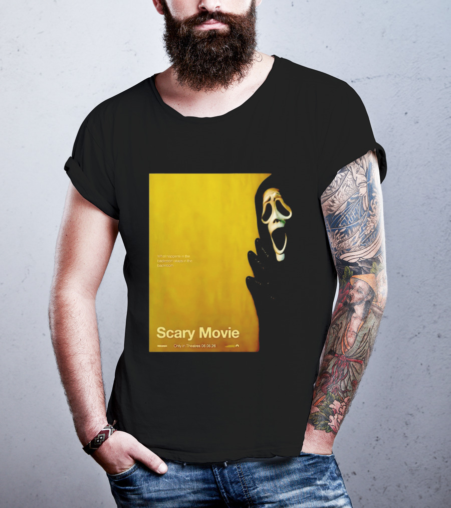 What Happens In The Backroom Stays In The Backroom Scary Movie 6 Backrooms Only In Theatres 06.05.26 T-Shirt