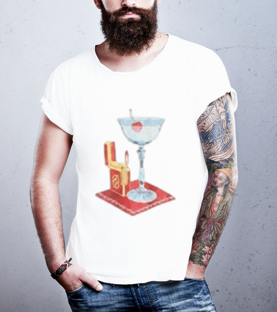 Adrien Rabiot Drole De Monsieur Martini Cocktail With Lighter T-Shirt