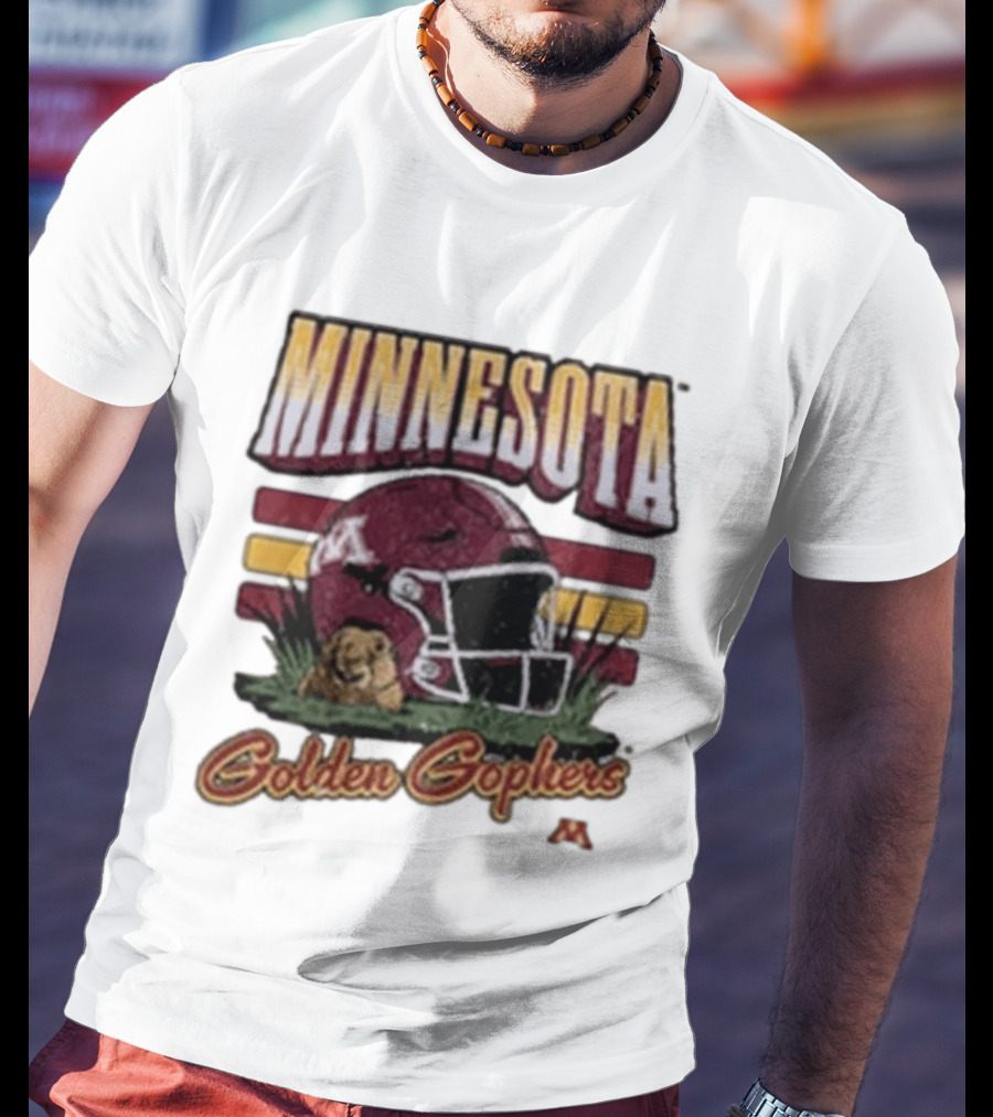 Minnesota Golden Gophers Football Helmet T-Shirt
