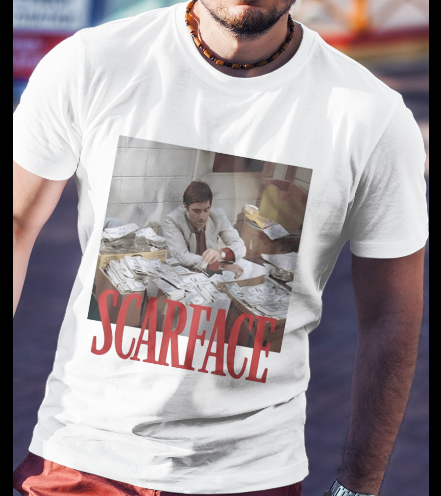 Scarface Tony Montana Al Pacino Money Scene T-Shirt