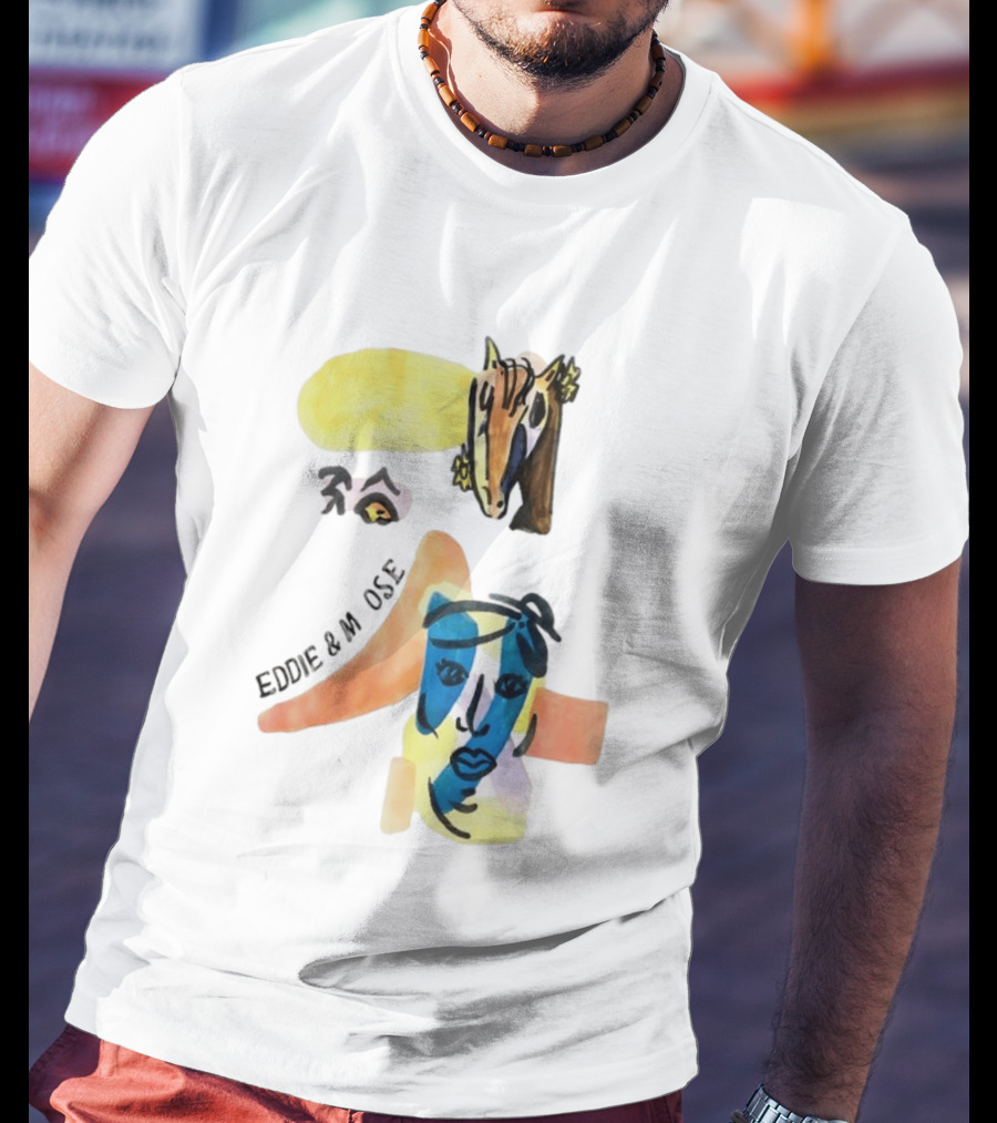 Eddie And Moose Horse Head Face Eye Shape Abstract Eddie And M CSE T-Shirt