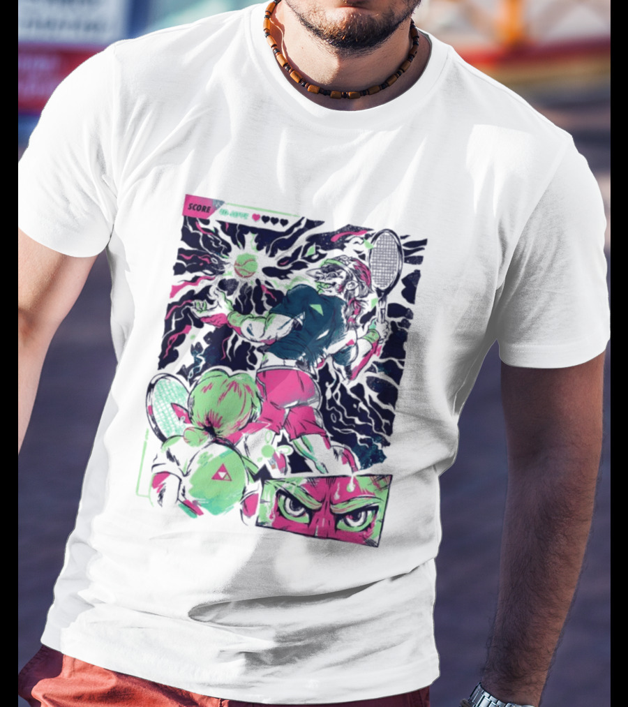 Link Zelda Legend Of Zelda Monster Goblin Arcade Tennis Game Competition Score 40 Love T-Shirt