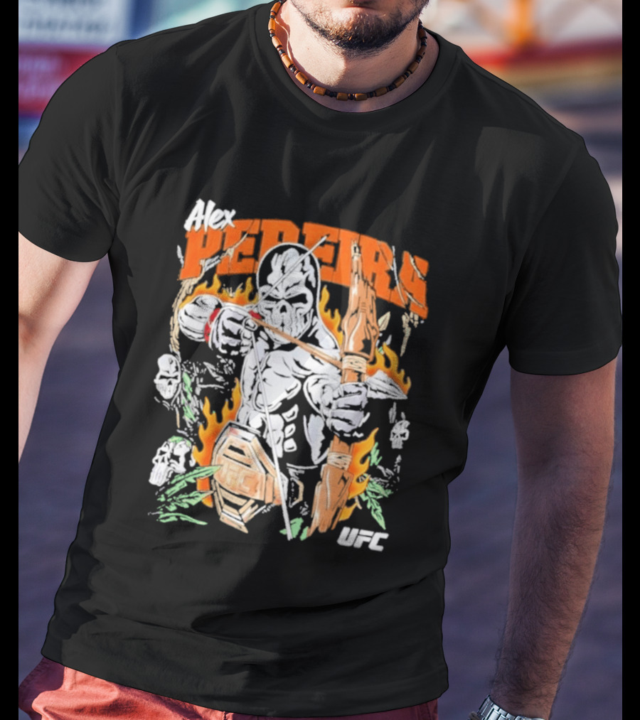 Alex Pereira Poatan UFC Warrior Lotas Brand Archery Flames T-Shirt