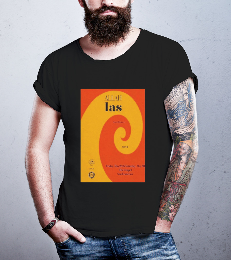 Allah Las Sam Blasucci The Chapel San Francisco May 29 30 2026 Tour West T-Shirt