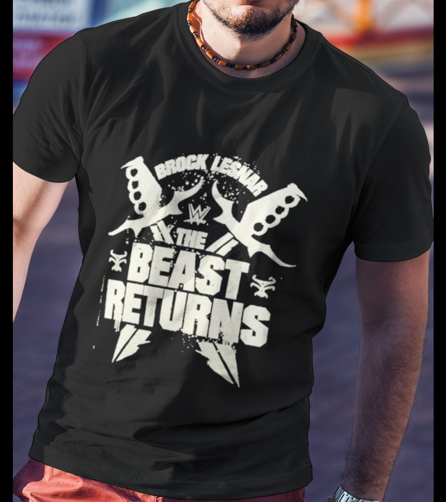 Brock Lesnar WWE The Beast Returns Knuckle Dusters Lightning T-Shirt