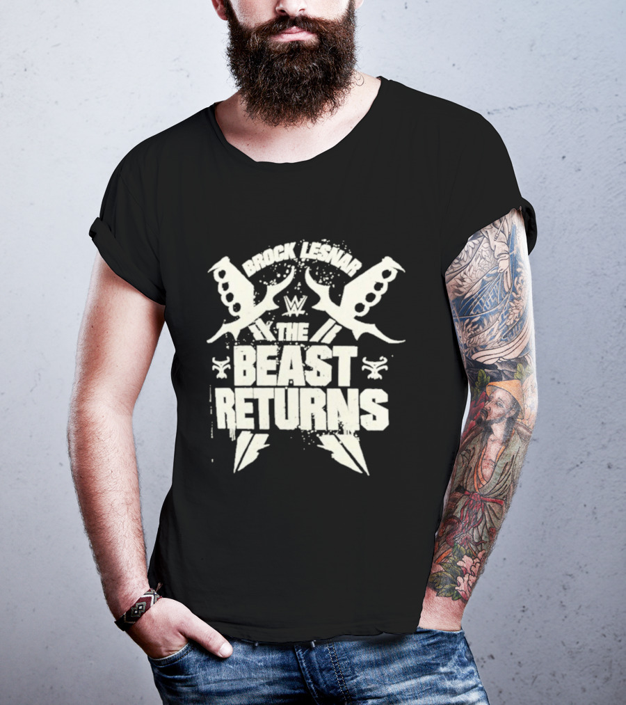 Brock Lesnar WWE The Beast Returns Knuckle Dusters Lightning T-Shirt