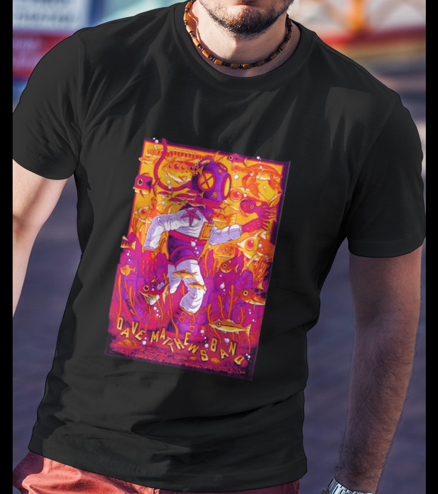 Dave Matthews Band Diver Illustration May 30 2026 ITHINK Financial Amphitheatre West Palm Beach FL T-Shirt