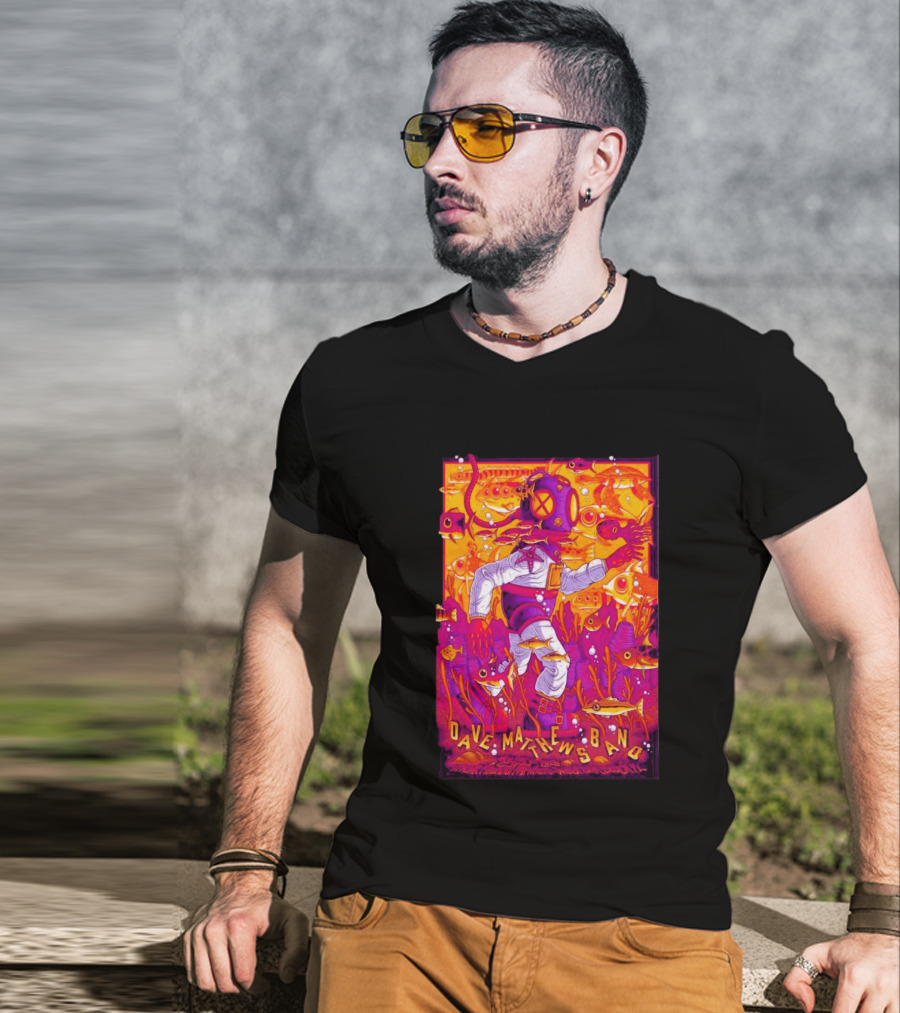 Dave Matthews Band Diver Illustration May 30 2026 ITHINK Financial Amphitheatre West Palm Beach FL T-Shirt