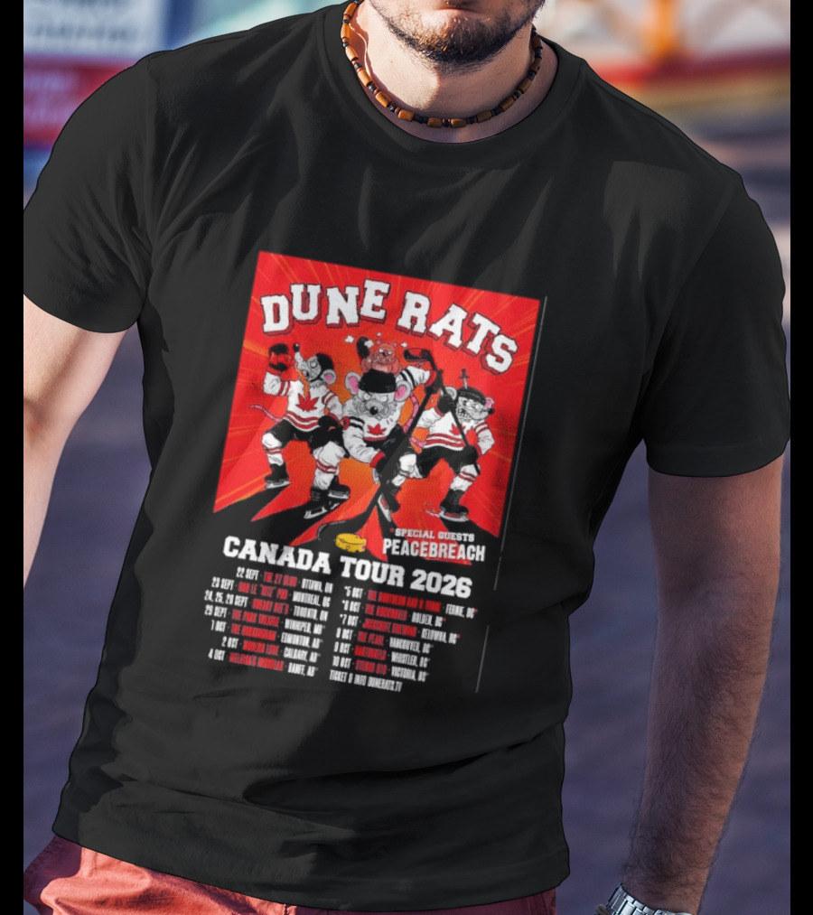 Dune Rats Peacebreach Special Guests Canada Tour 2026 Dates T-Shirt