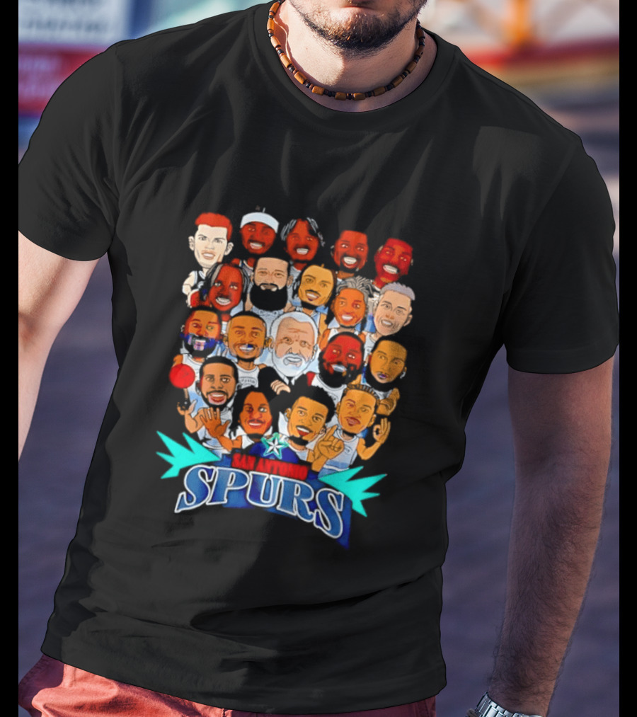 Gregg Popovich Spurs Legends San Antonio Spurs NBA Team Players T-Shirt