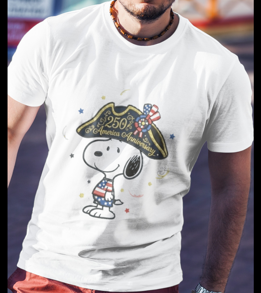Snoopy 250 America Anniversary Independence Day T-Shirt