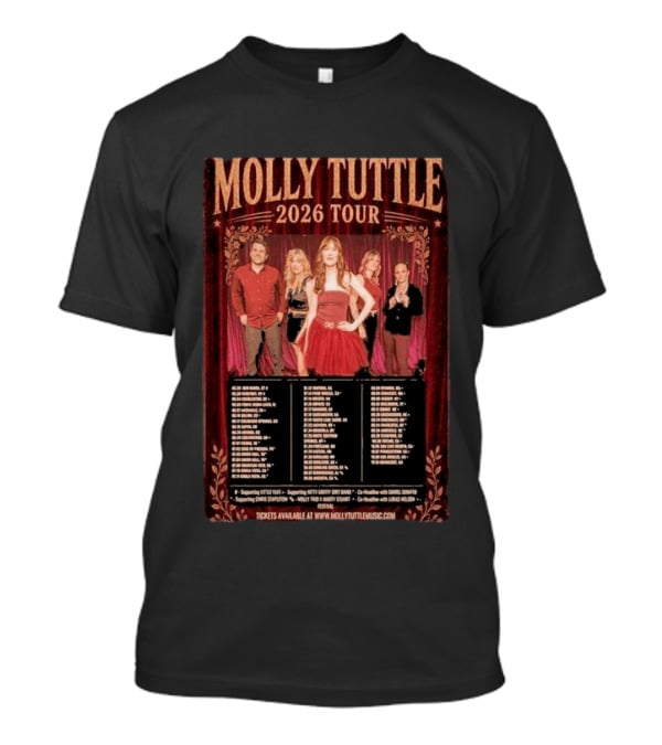 Molly Tuttle 2026 Tour Dates And Locations T-Shirt