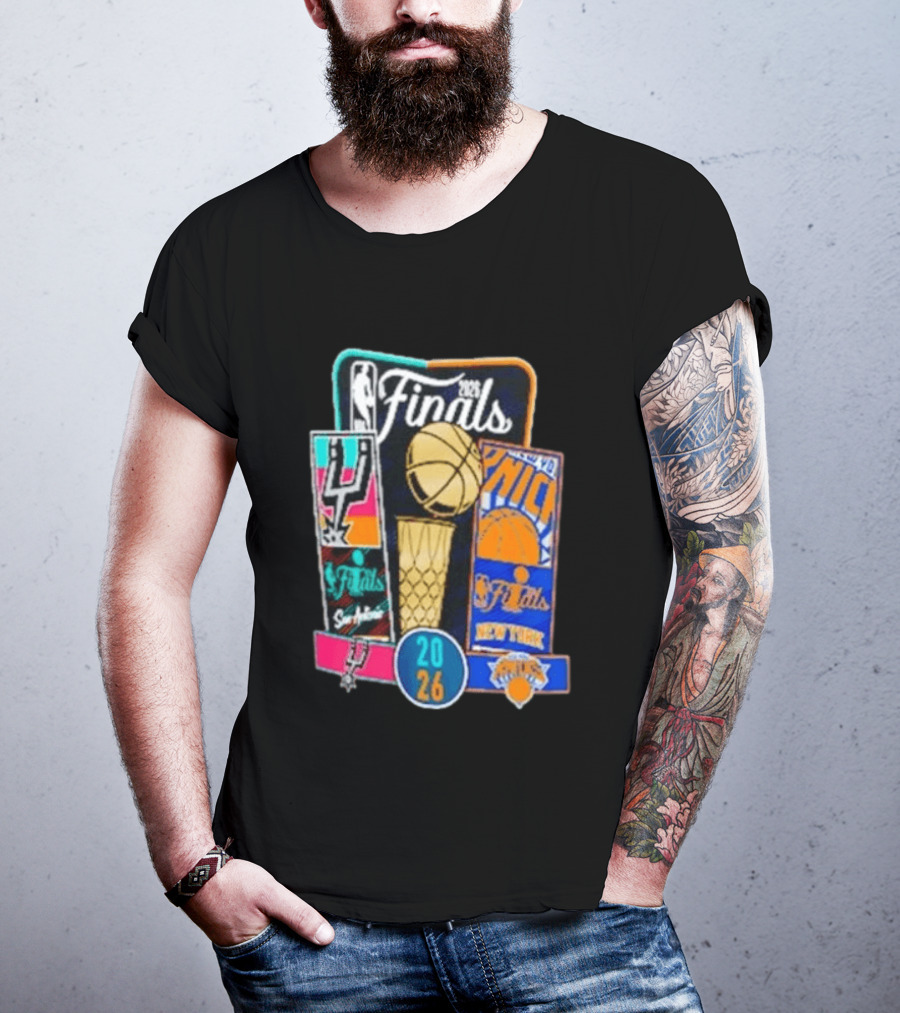 2026 NBA Finals San Antonio Spurs Vs New York Knicks Tickets Basketball Matchup T-Shirt