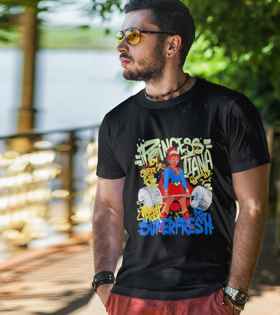 Princess Tiana Supergirl Beast Mode Superfresh Strength Powerlifting T-Shirt