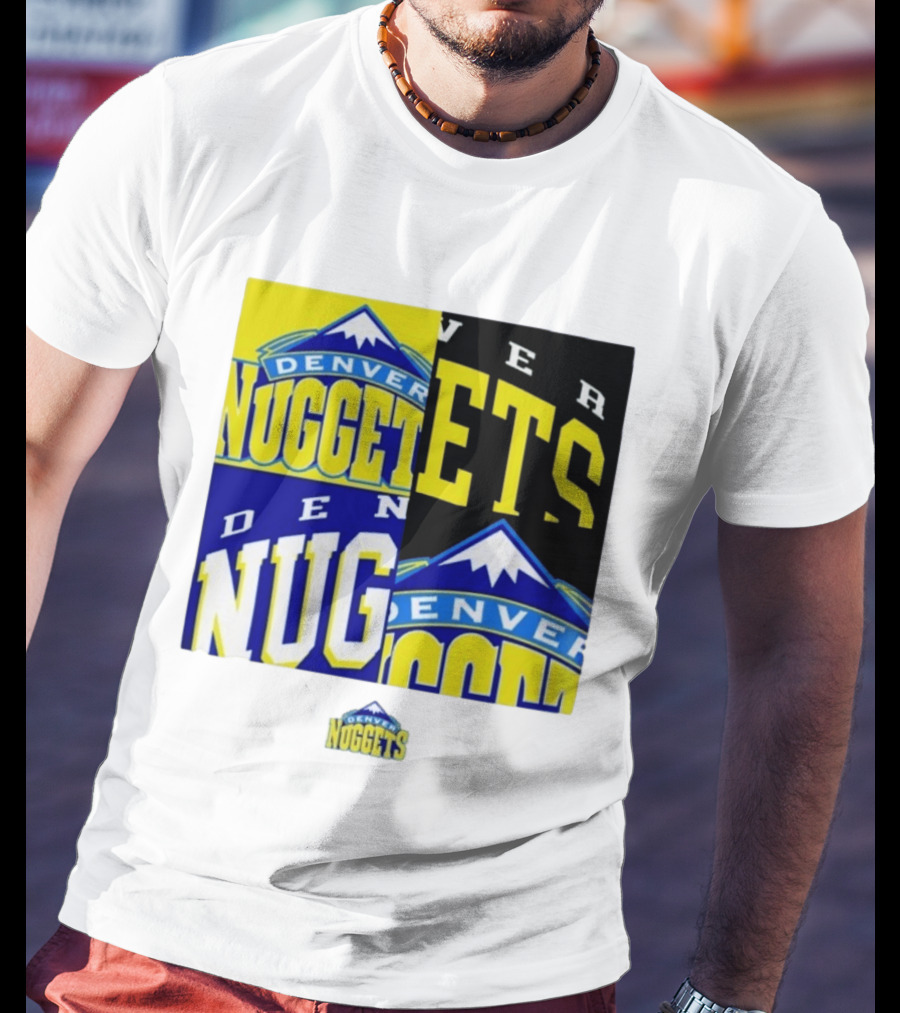 Denver Nuggets New Era Block Retro Split Collage T-Shirt