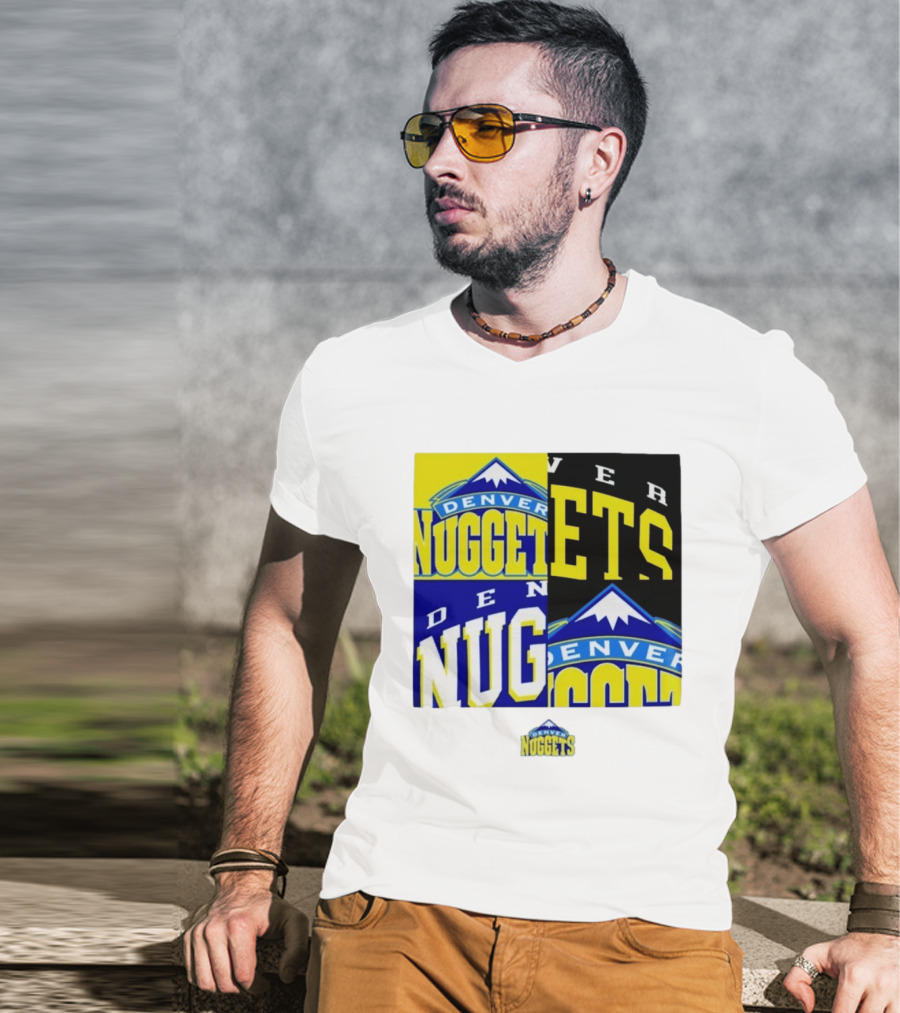 Denver Nuggets New Era Block Retro Split Collage T-Shirt