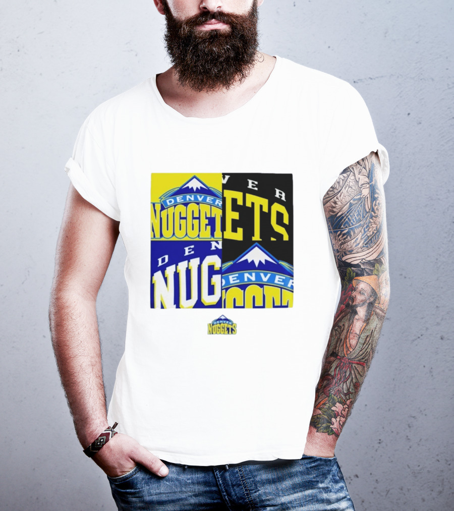 Denver Nuggets New Era Block Retro Split Collage T-Shirt
