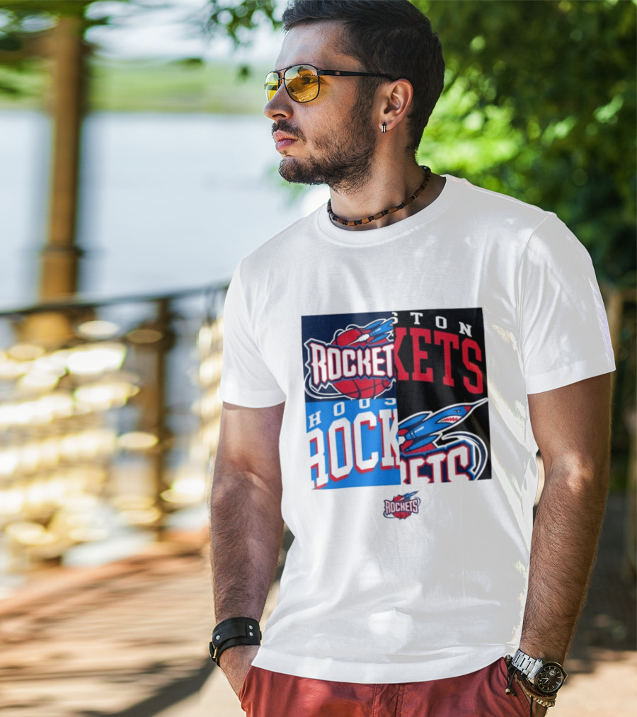 Houston Rockets New Era Block Basketball Team T-Shirt