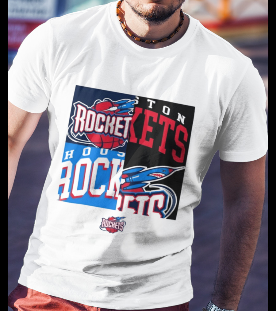 Houston Rockets New Era Block Basketball Team T-Shirt